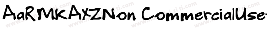 AaRMKAXZNon CommercialUse字体转换